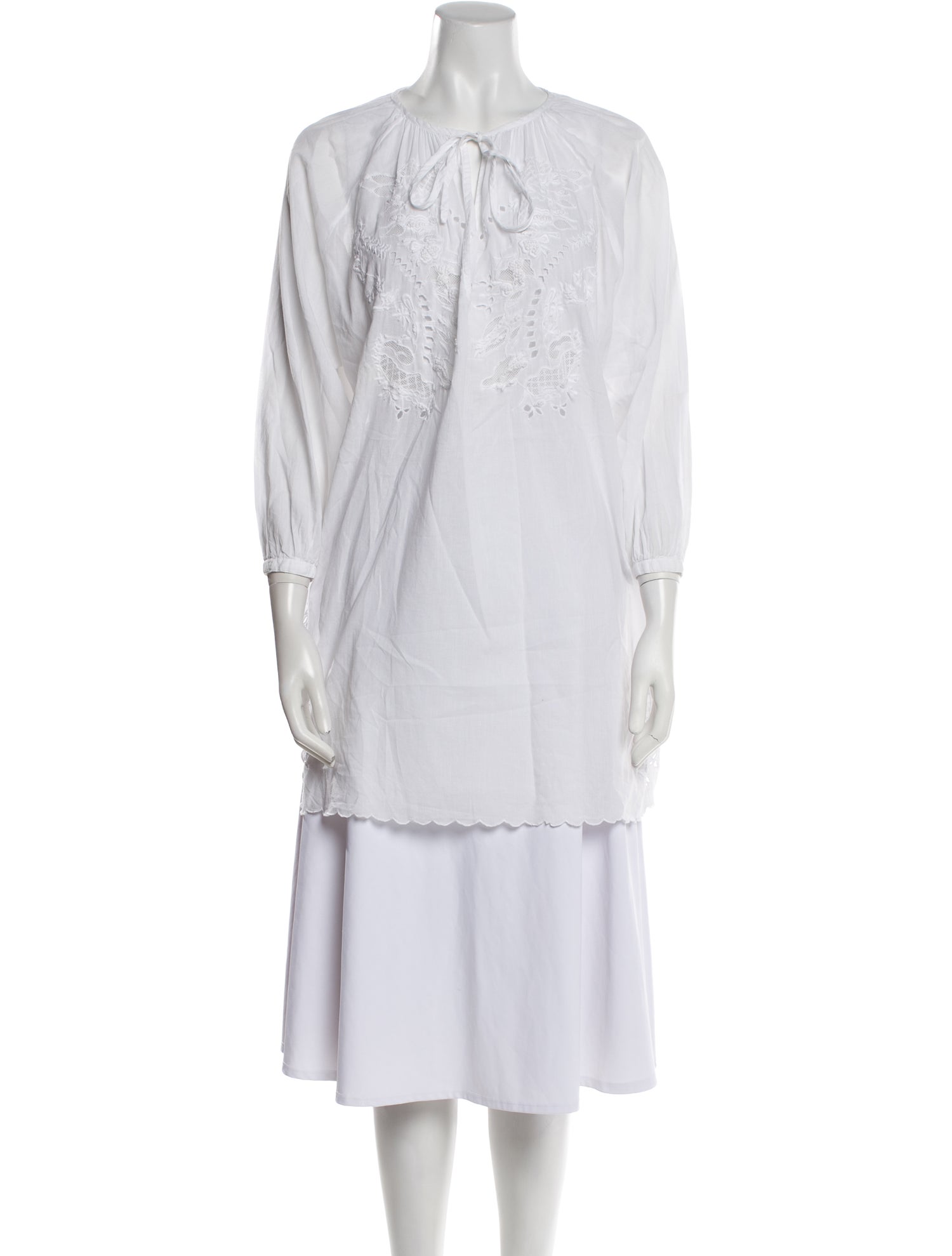 Zadig & Voltaire Tie Neck Three-Quarter Sleeve Tunic