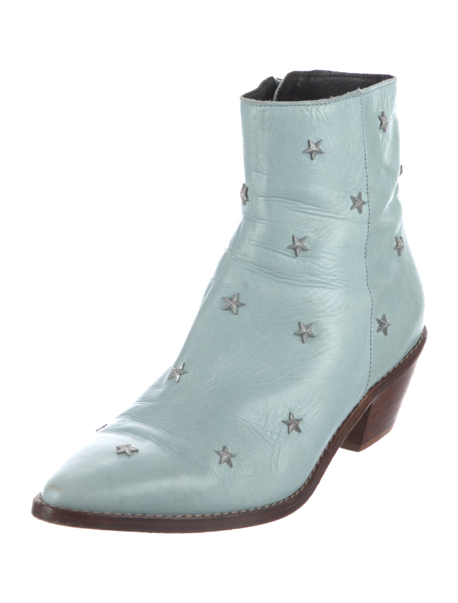 Zadig & Voltaire Leather Studded Accents Boots