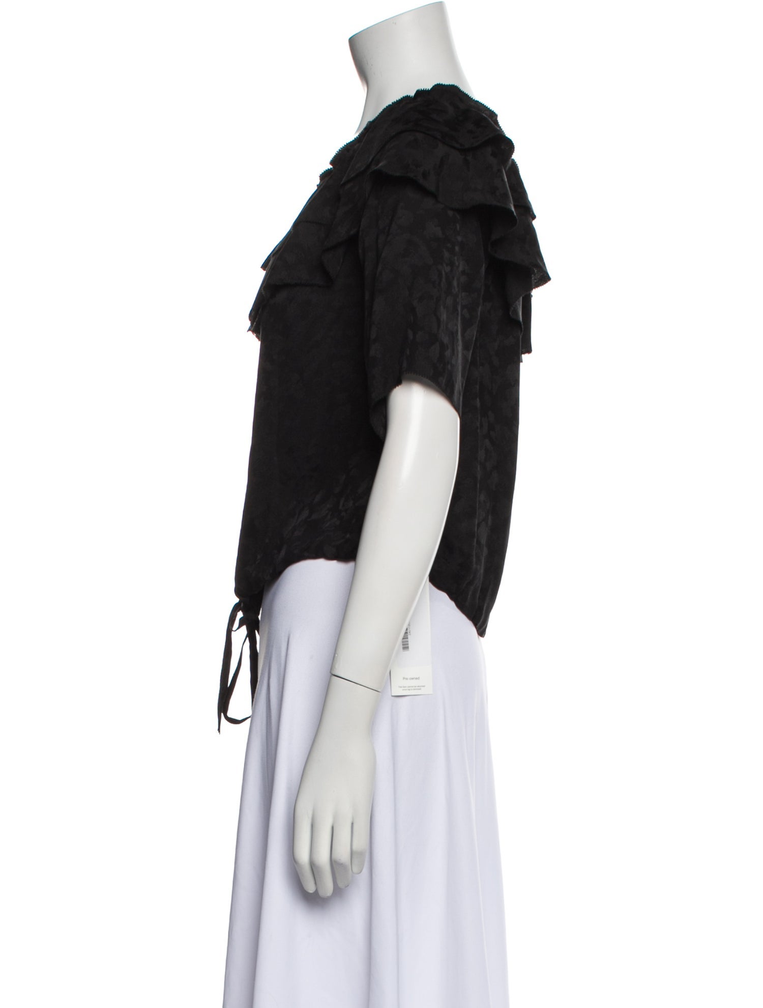 Zadig & Voltaire Silk Off-The-Shoulder Crop Top