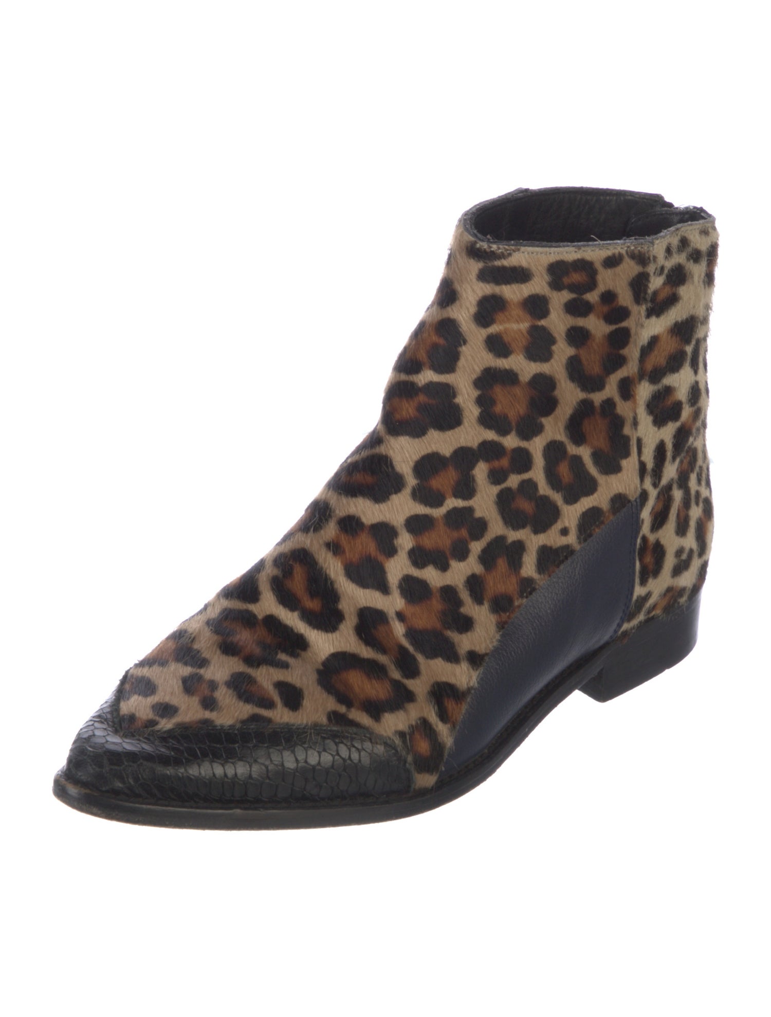 Zadig & Voltaire Ponyhair Animal Print Western Boots