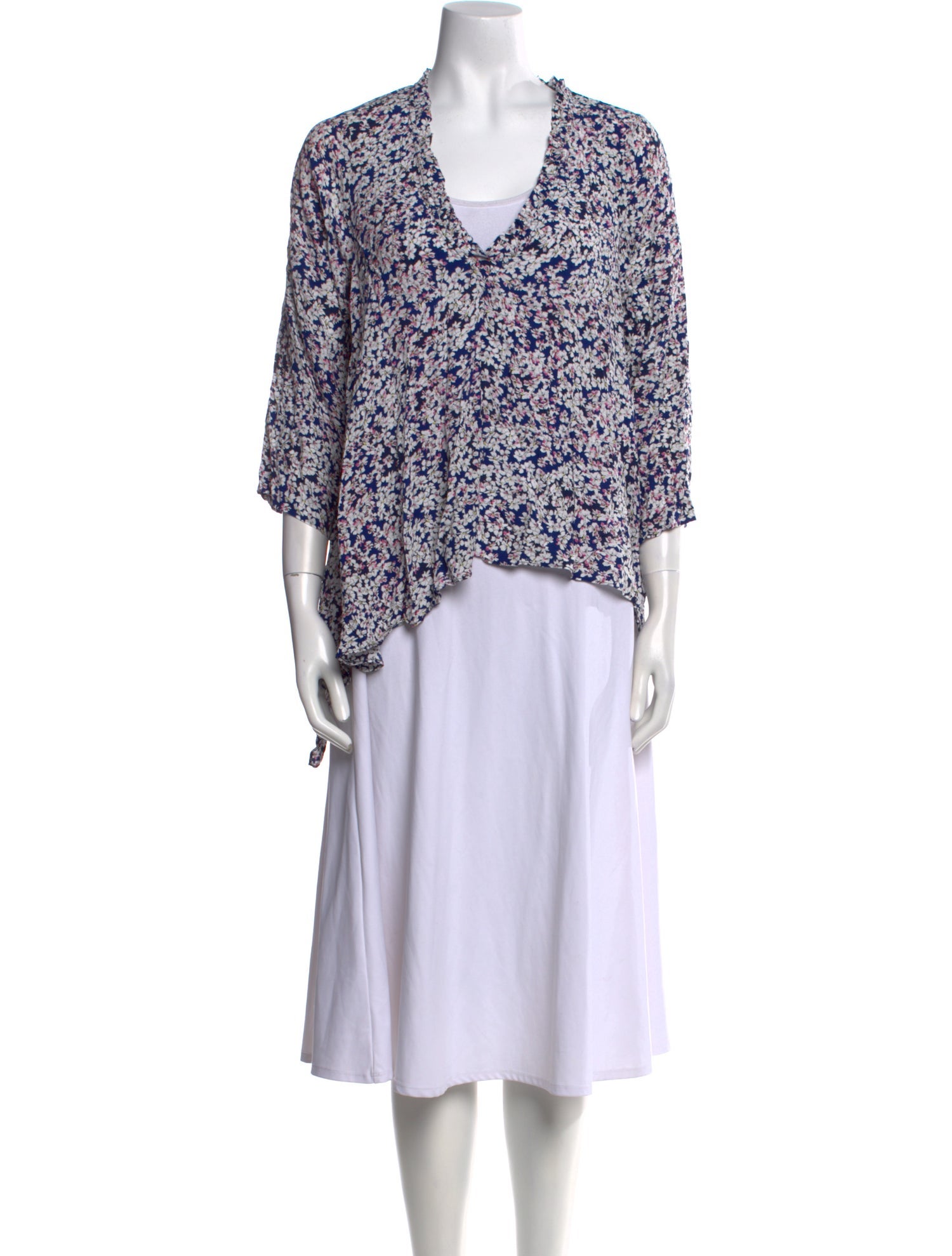 Zadig & Voltaire Floral Print V-Neck Blouse