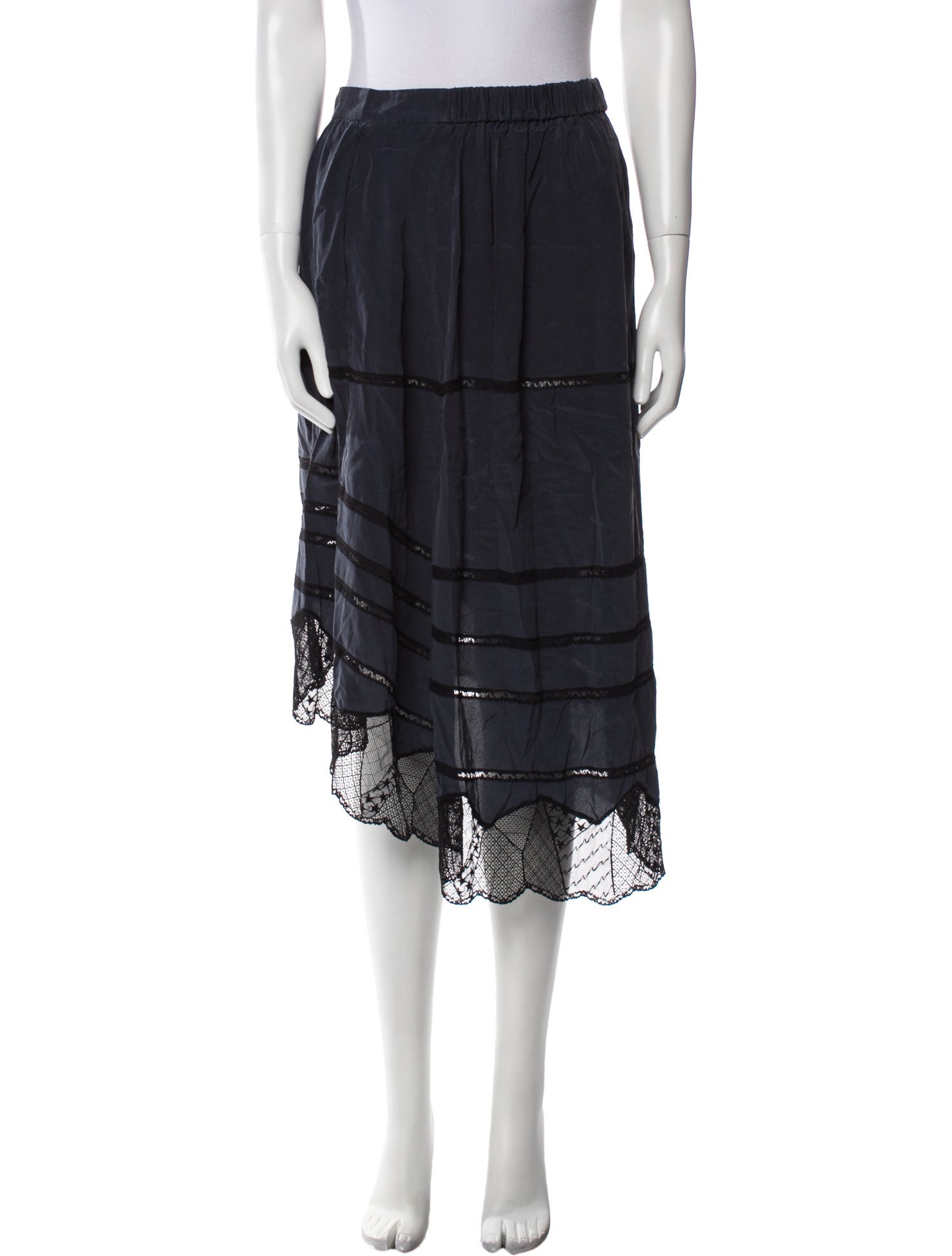 Zadig & Voltaire Silk Midi Length Skirt