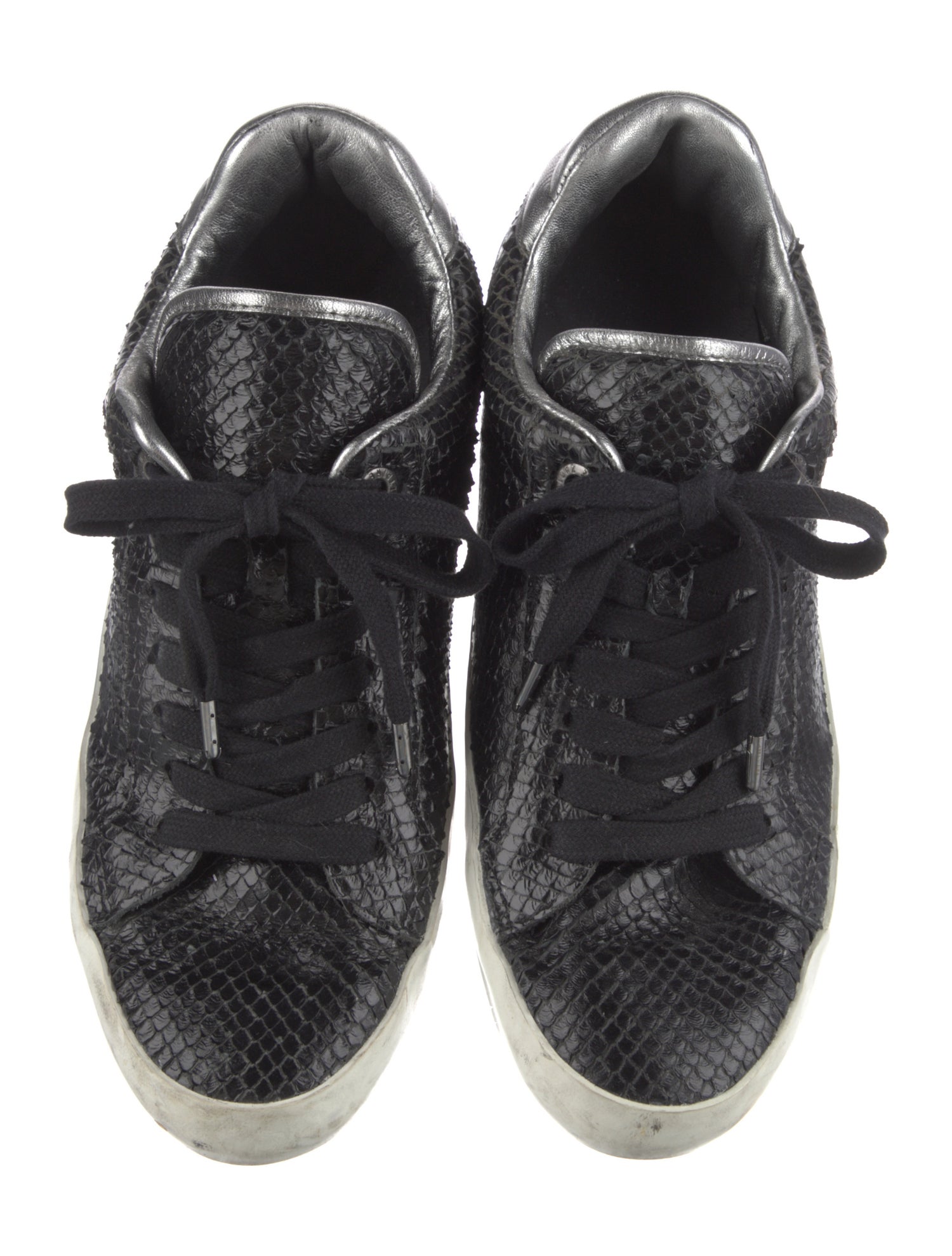 Zadig & Voltaire Leather Animal Print Sneakers
