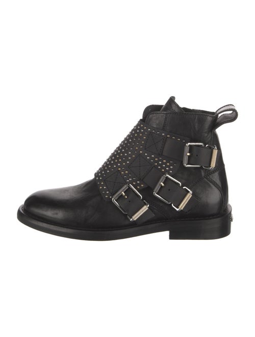 Zadig & Voltaire Leather Studded Accents Combat Boots