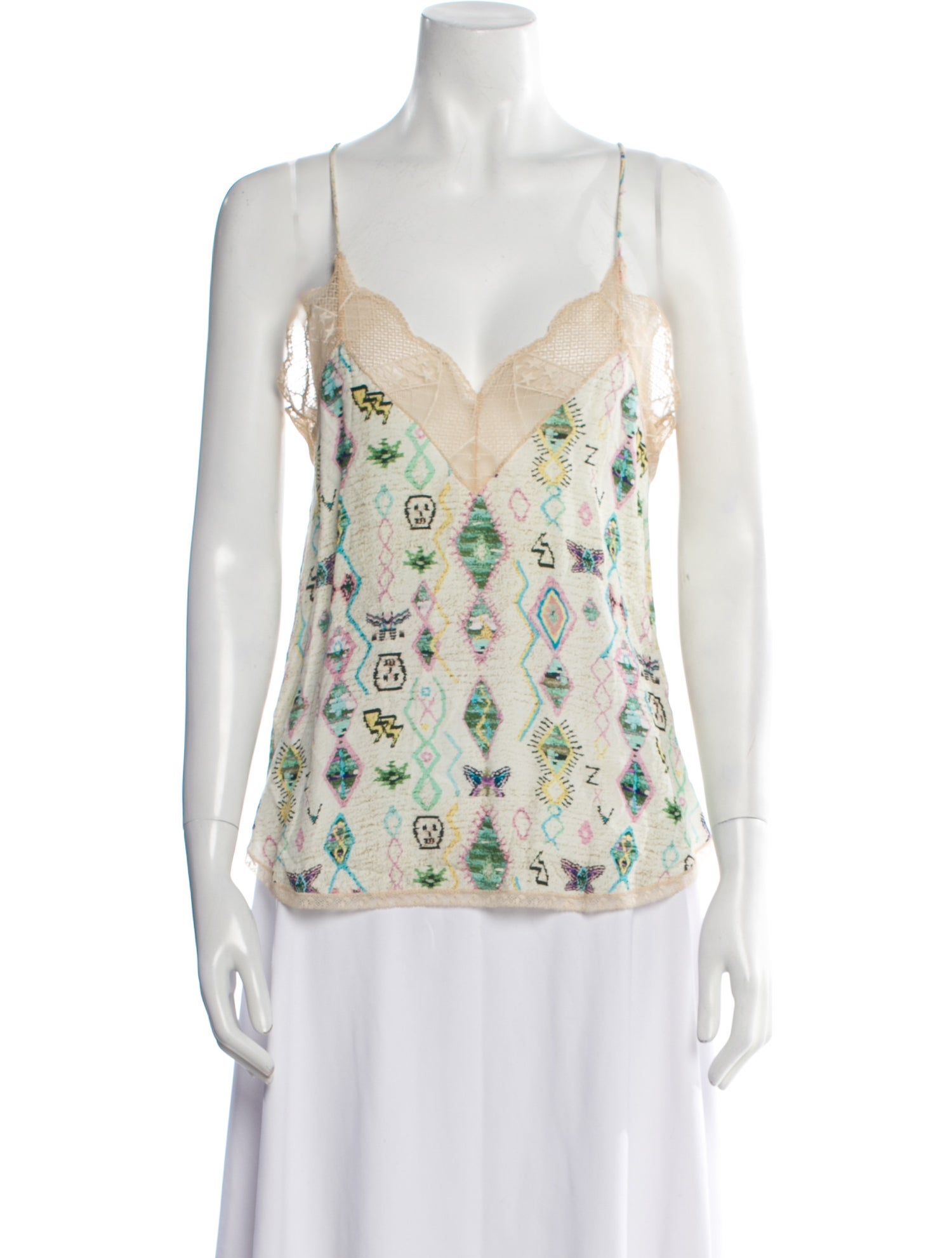 Zadig & Voltaire Printed V-Neck Top