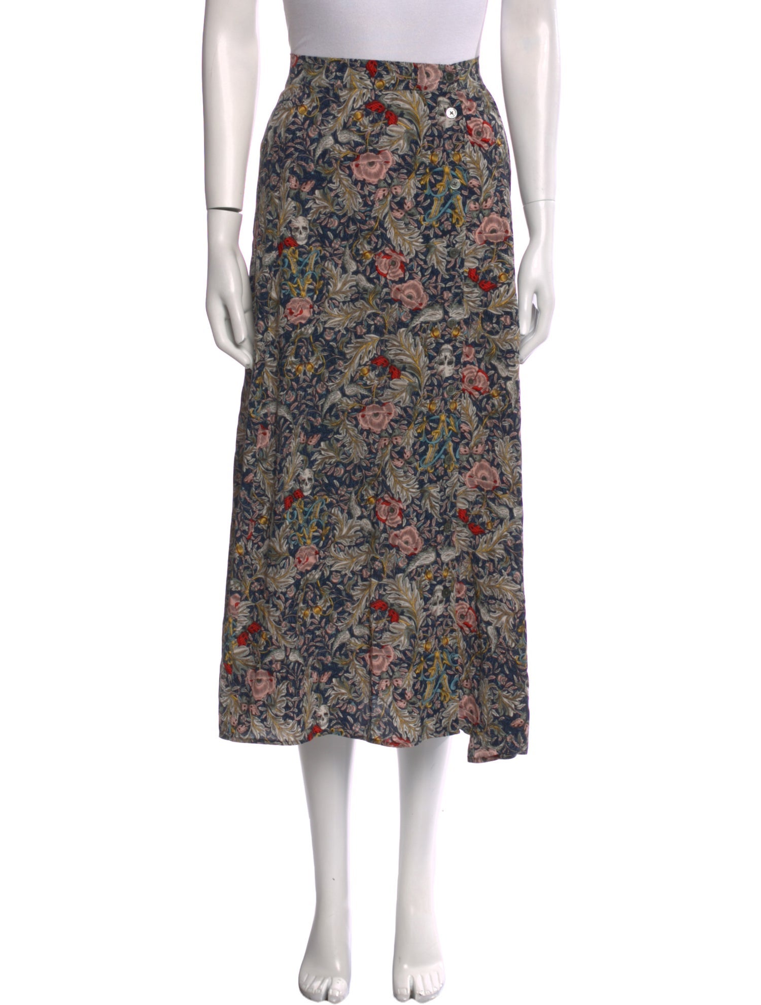 Zadig & Voltaire Floral Print Midi Length Skirt