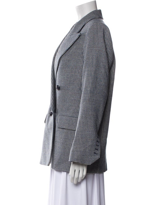 Zadig & Voltaire Wool Houndstooth Print Coat
