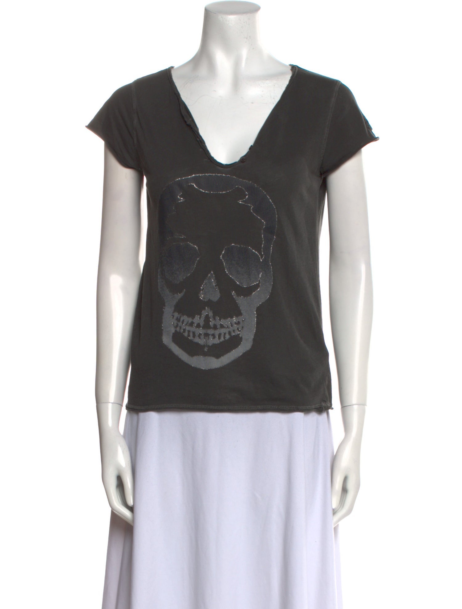 Zadig & Voltaire Graphic Print V-Neck T-Shirt