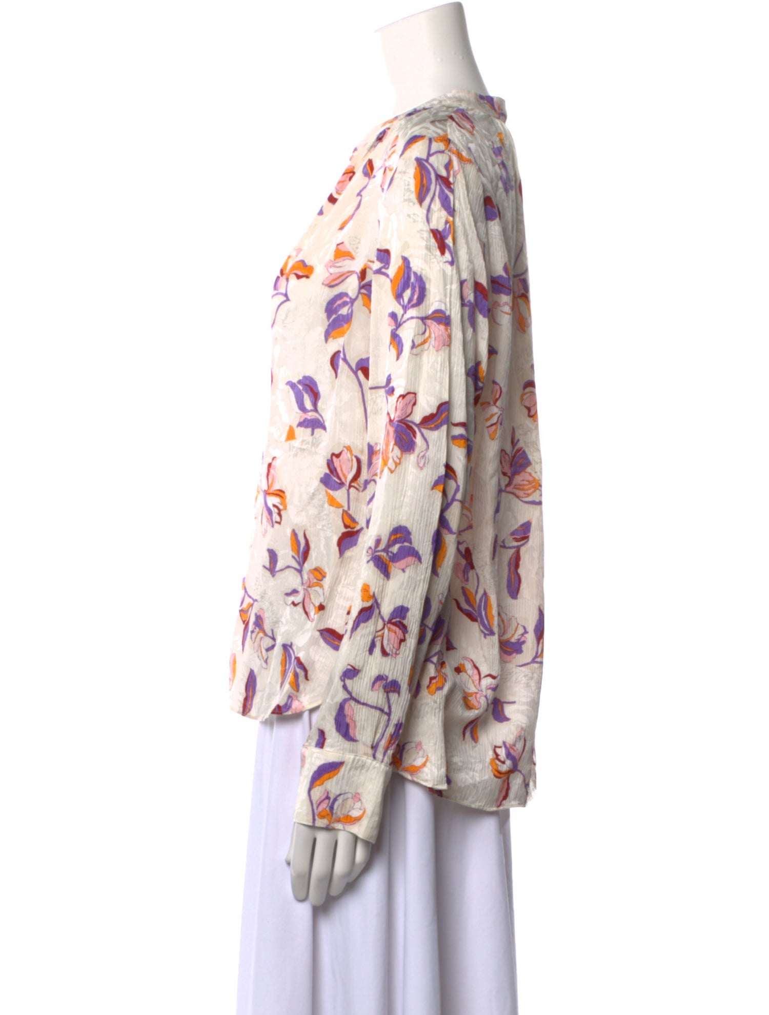 Zadig & Voltaire Floral Print V-Neck Blouse