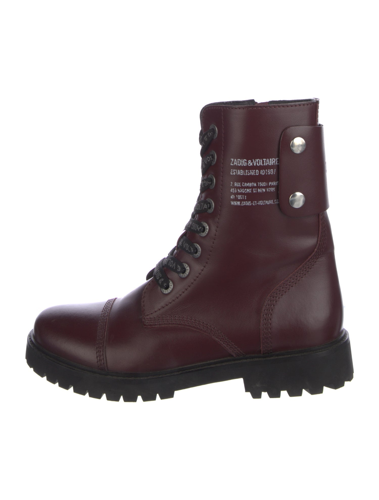Zadig & Voltaire Leather Combat Boots