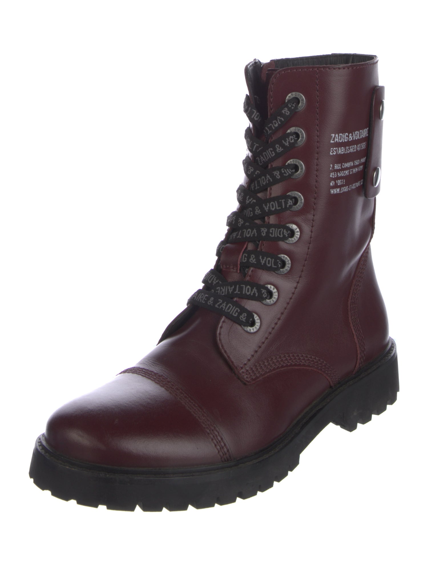 Zadig & Voltaire Leather Combat Boots