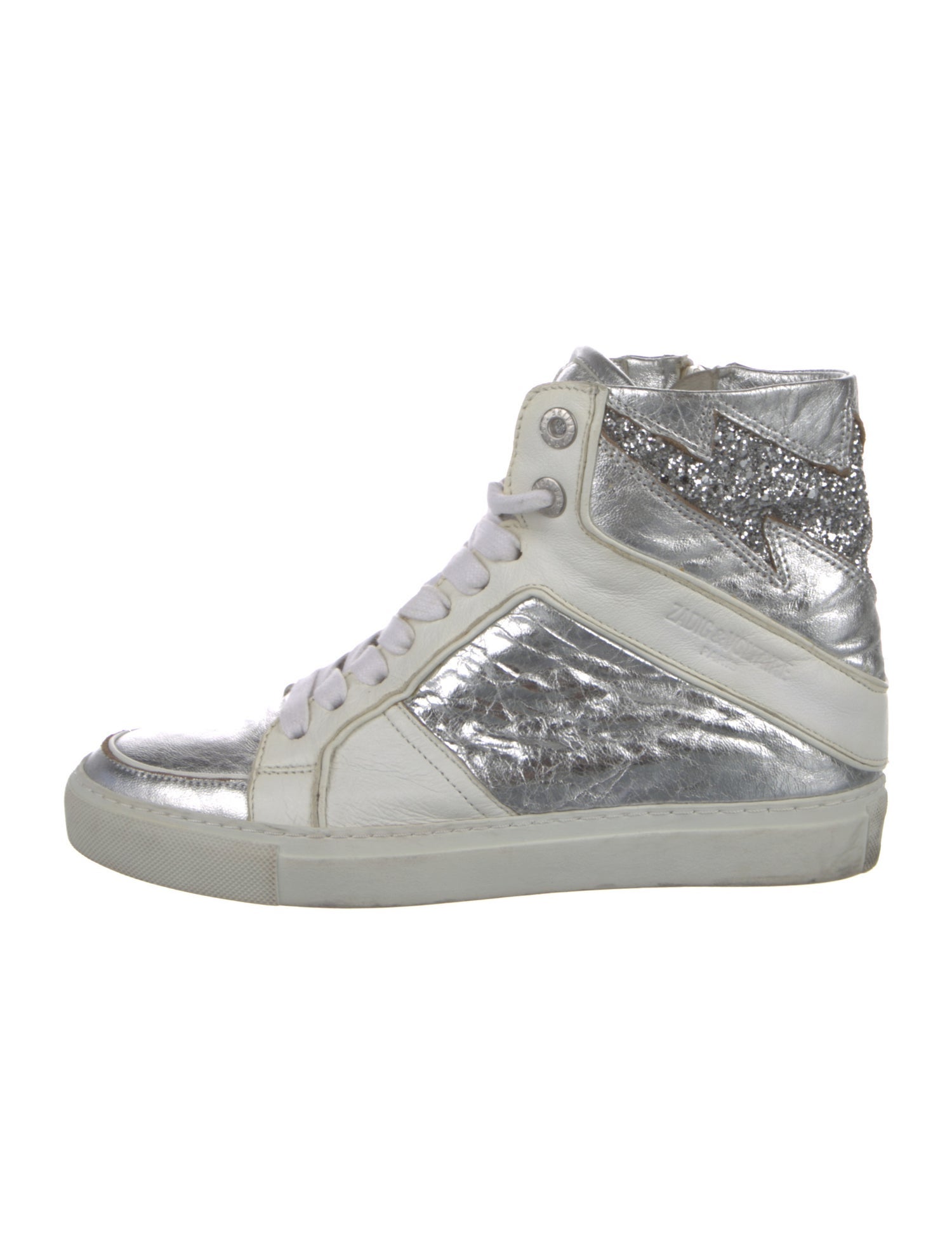 Zadig & Voltaire Leather Wedge Sneakers