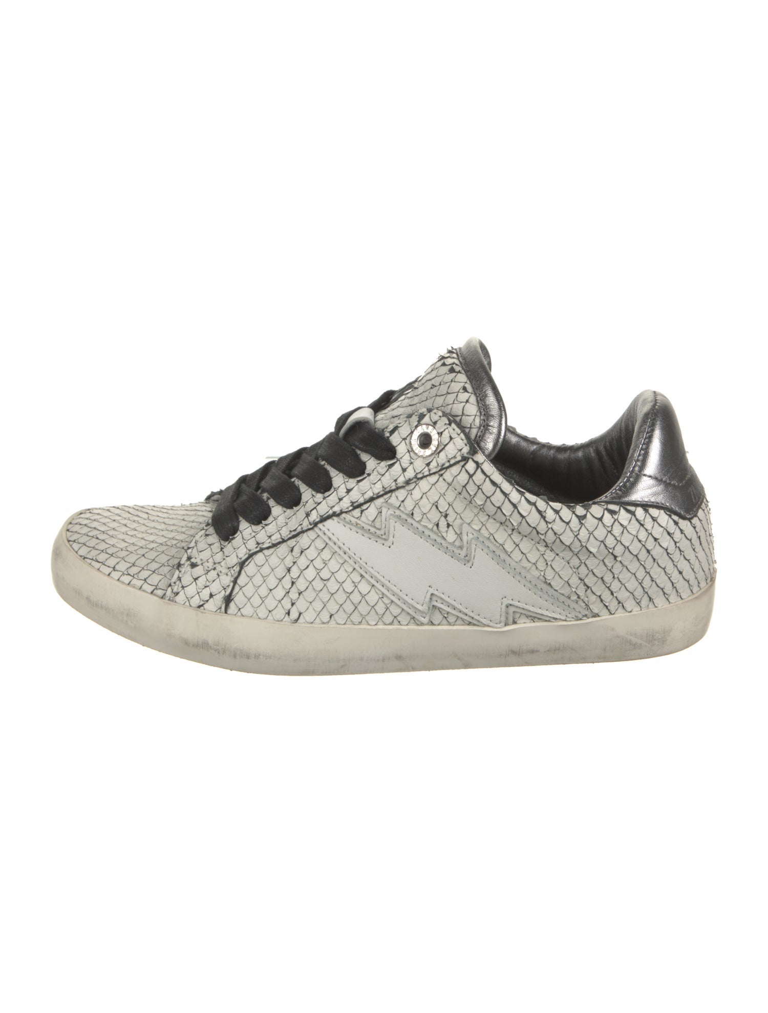 Zadig & Voltaire Leather Animal Print Sneakers