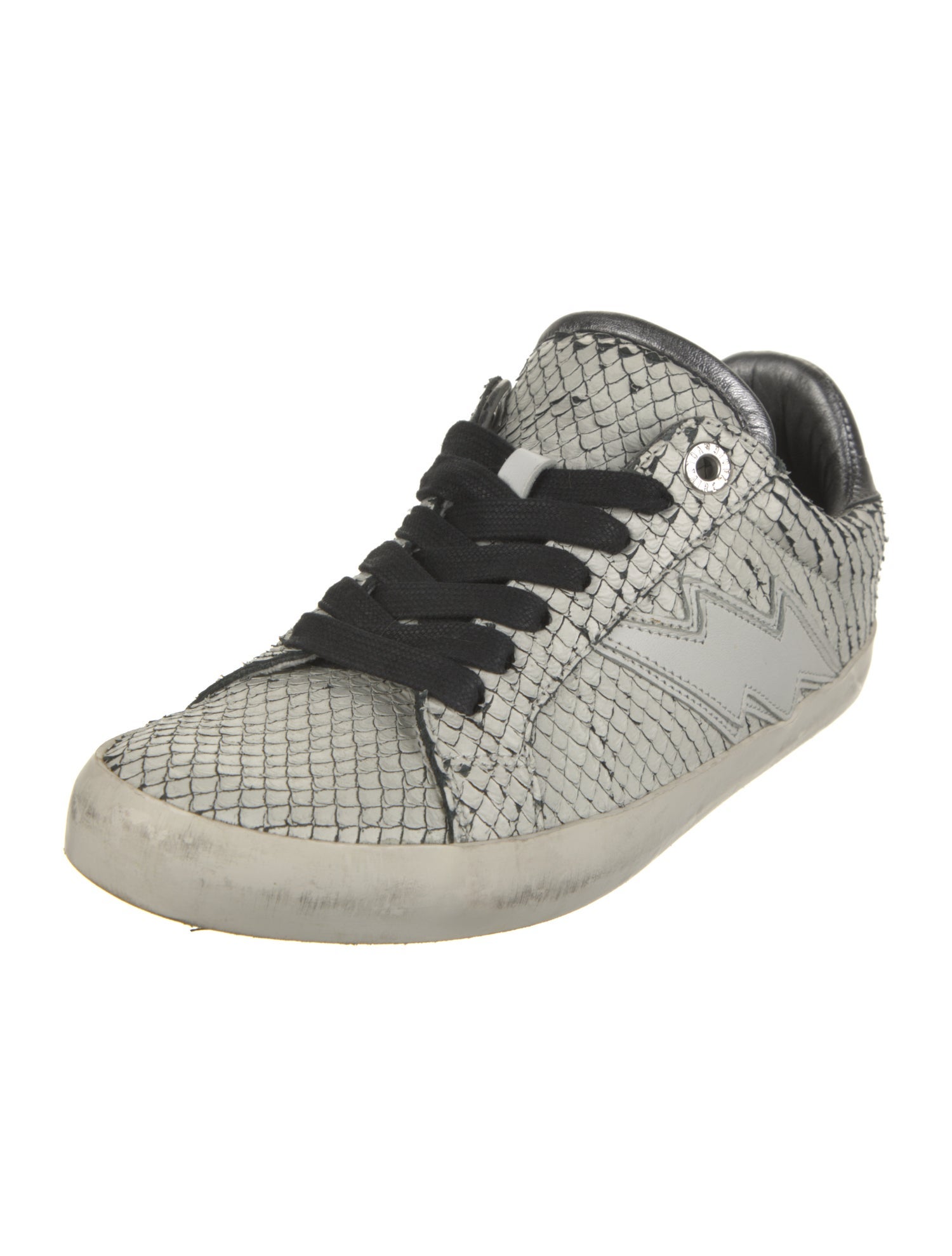 Zadig & Voltaire Leather Animal Print Sneakers