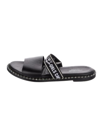 Zadig & Voltaire Leather Printed Slides