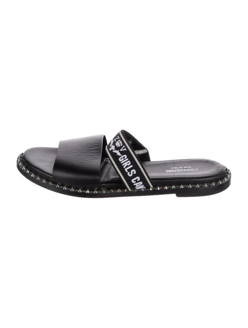 Zadig & Voltaire Leather Printed Slides