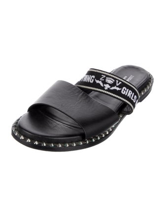 Zadig & Voltaire Leather Printed Slides