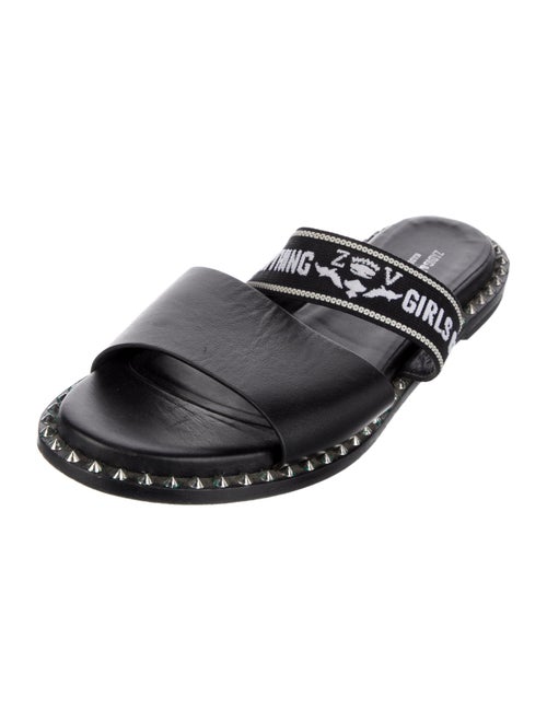 Zadig & Voltaire Leather Printed Slides