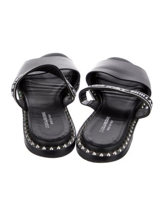 Zadig & Voltaire Leather Printed Slides
