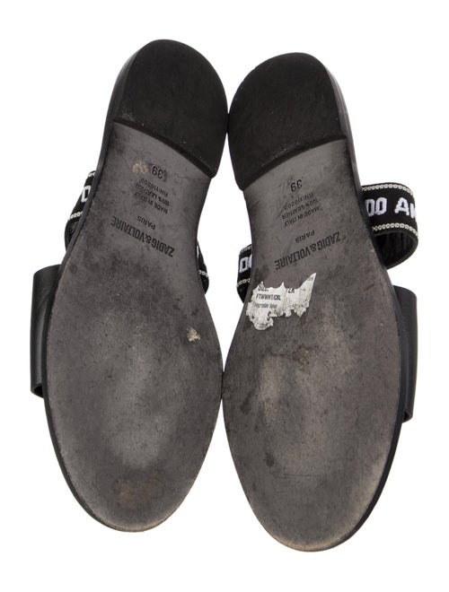 Zadig & Voltaire Leather Printed Slides