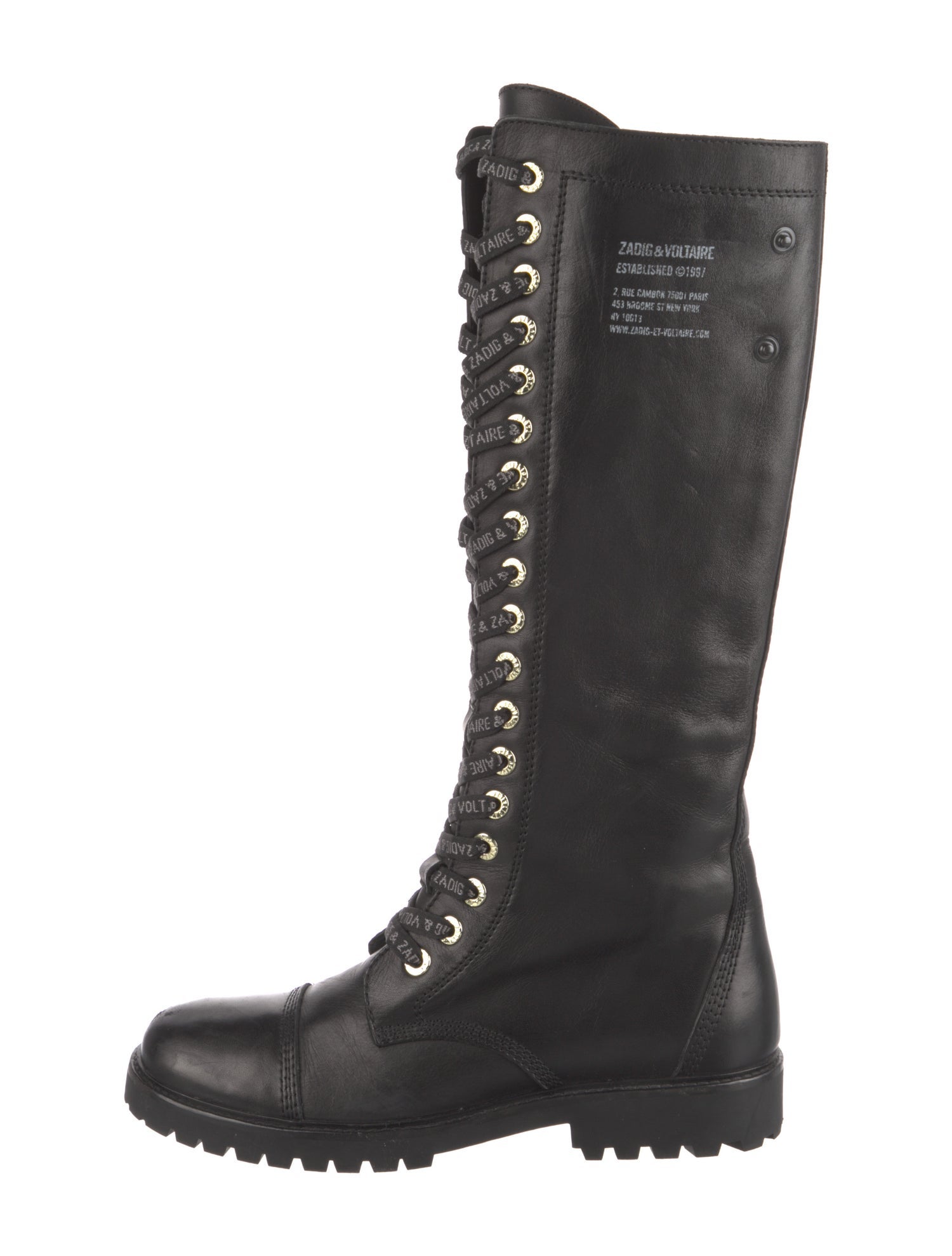 Zadig & Voltaire Leather Combat Boots