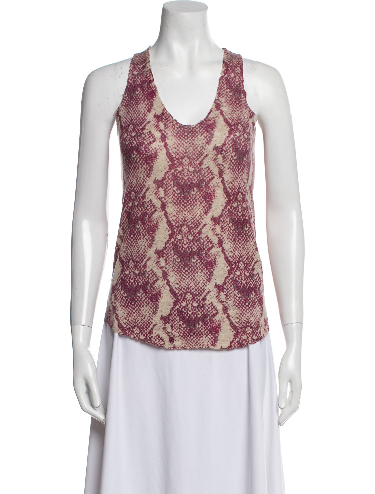 Zadig & Voltaire Cashmere Animal Print Top