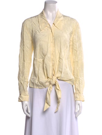 Zadig & Voltaire Silk Long Sleeve Button-Up Top