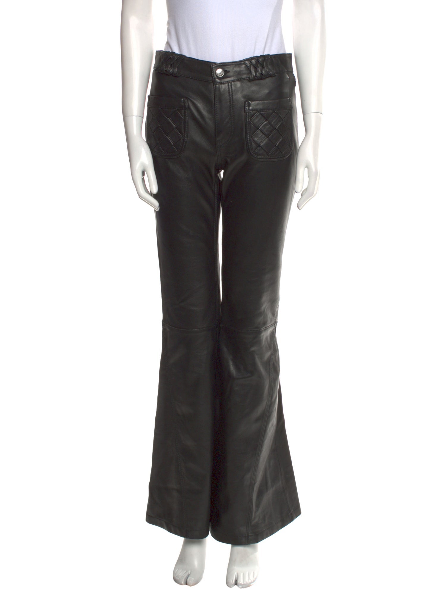 Zadig & Voltaire Lamb Leather Wide Leg Pants