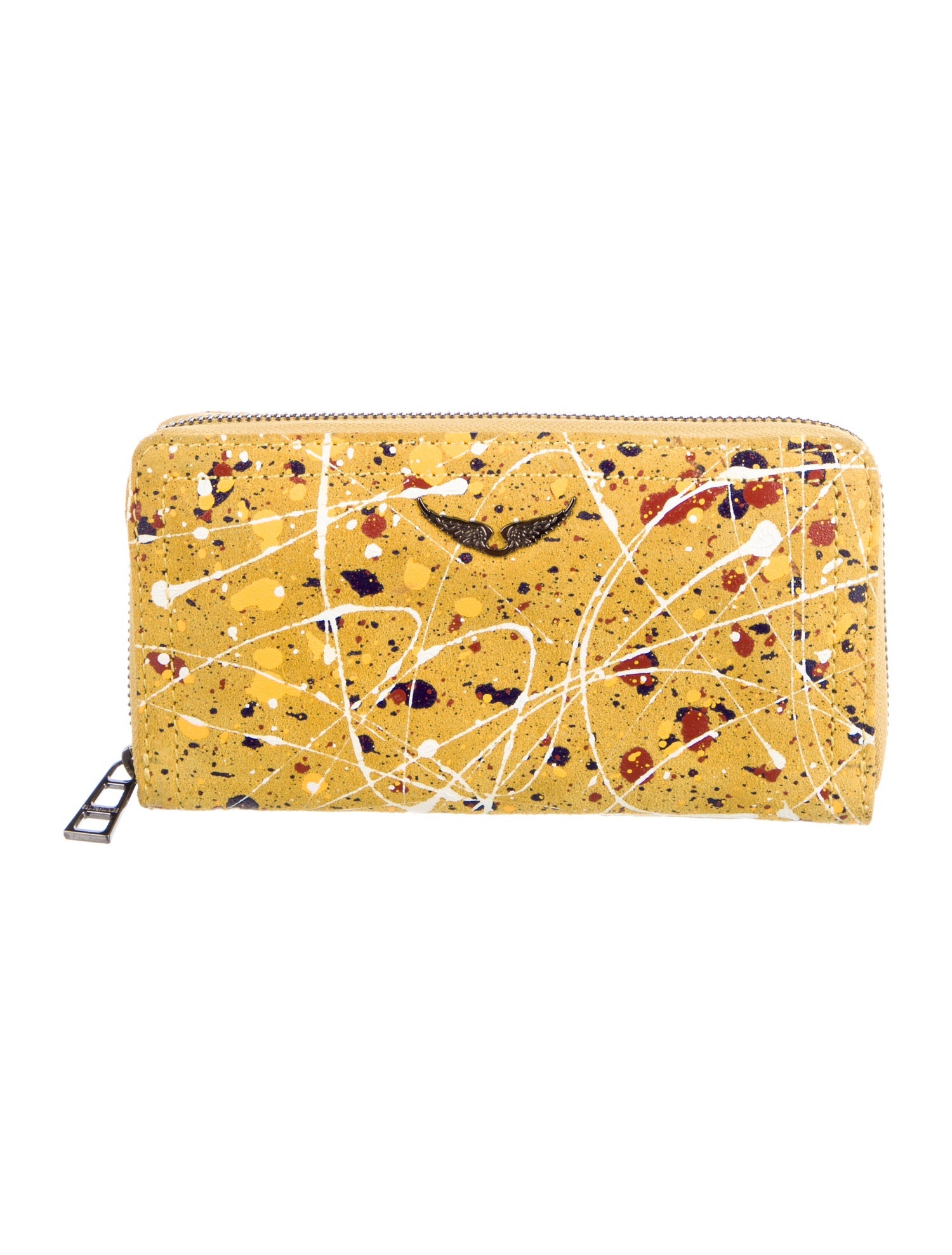 Zadig & Voltaire Suede Printed Continental Wallet