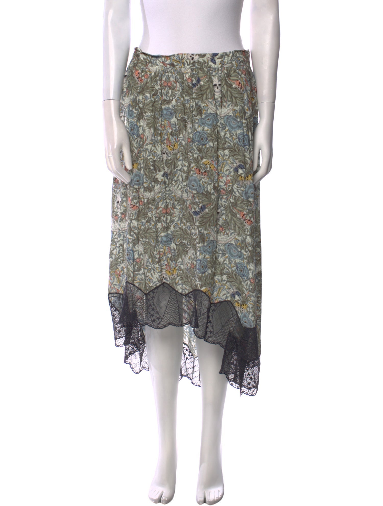 Zadig & Voltaire Floral Print Midi Length Skirt