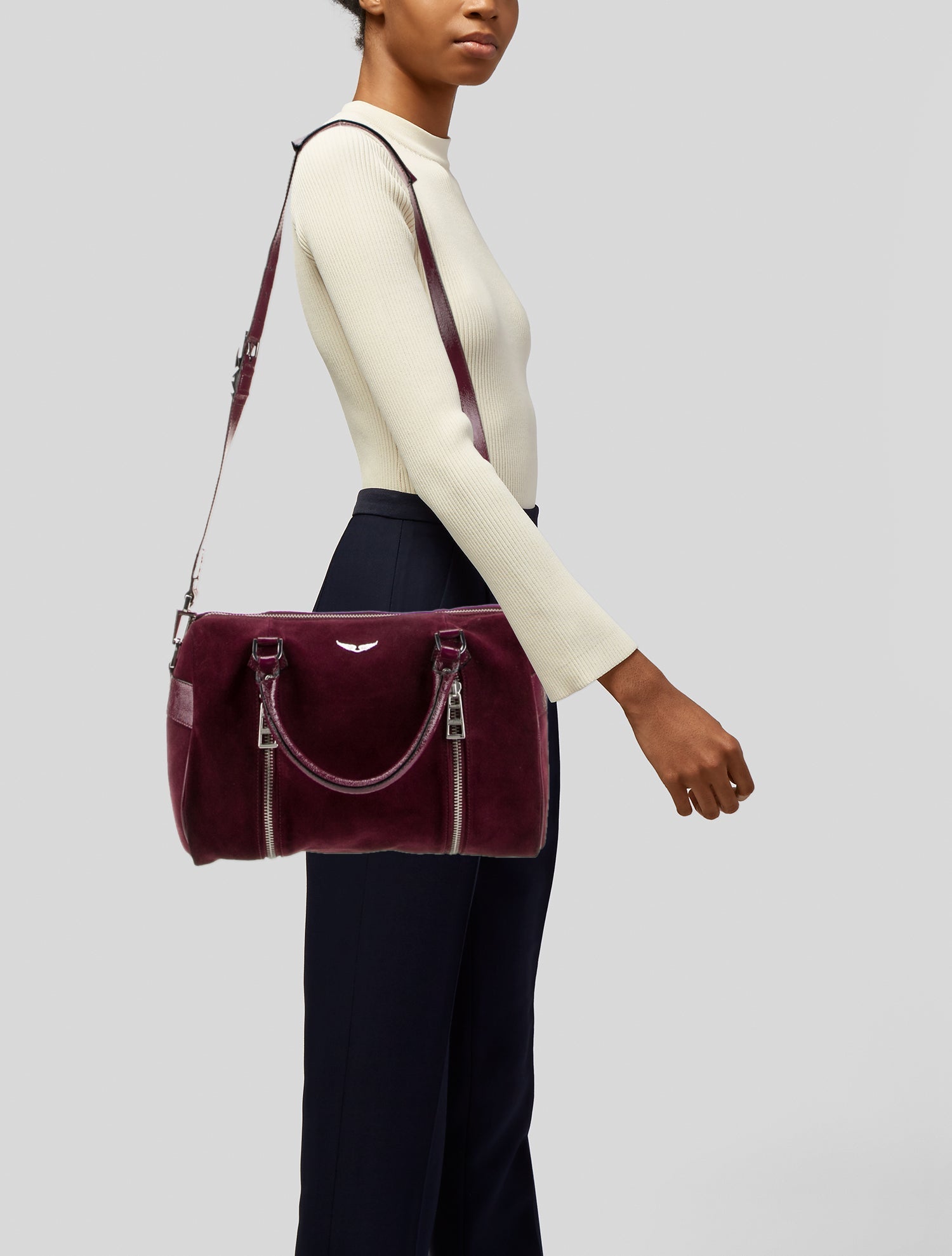 Zadig & Voltaire Suede Top Handle Bag