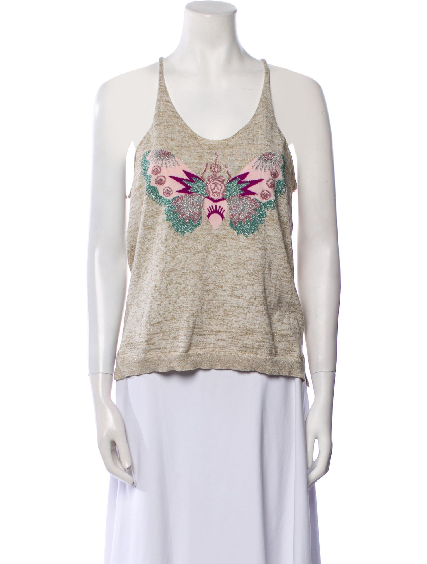 Zadig & Voltaire Graphic Print Scoop Neck Top