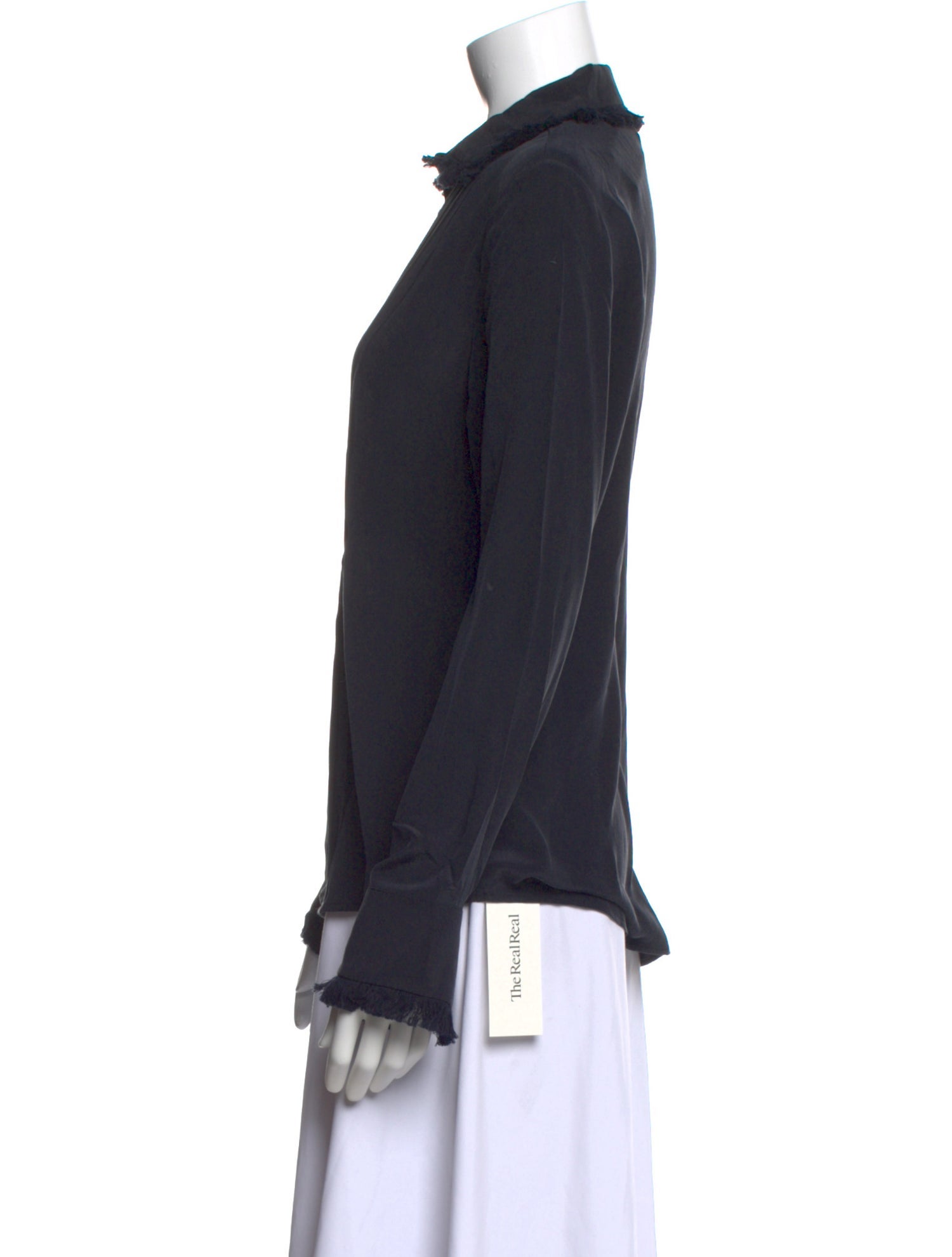 Zadig & Voltaire Silk Long Sleeve Polo