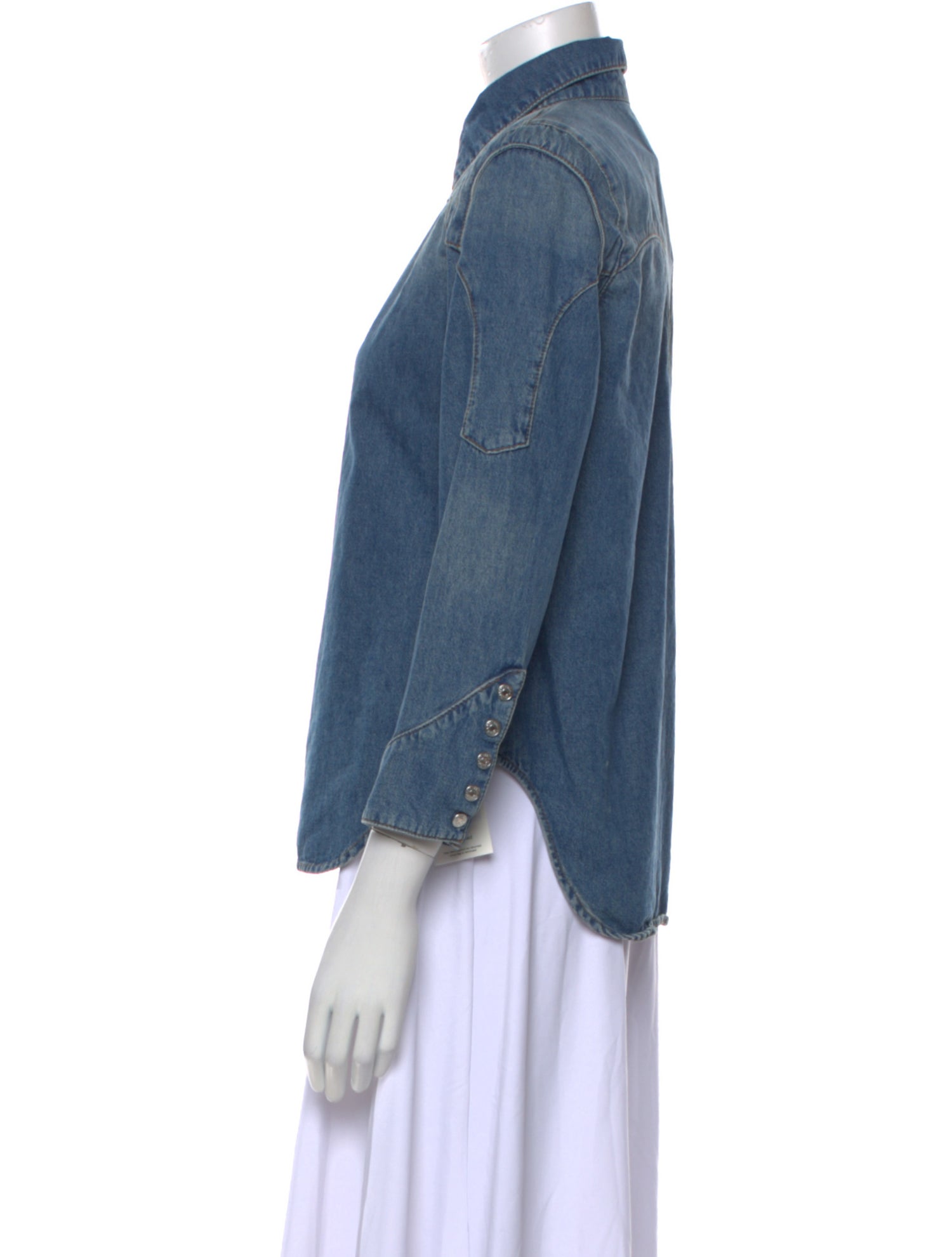 Zadig & Voltaire Three-Quarter Sleeve Button-Up Top