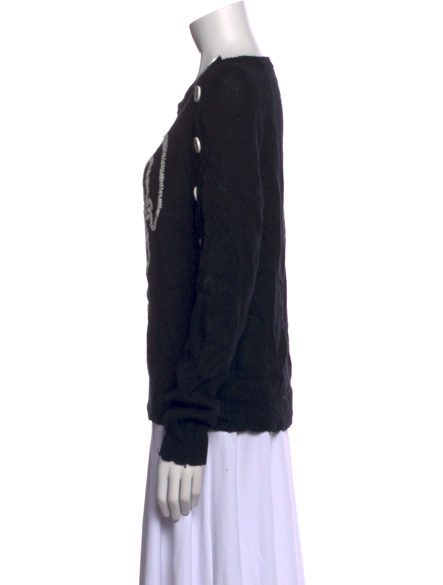 Zadig & Voltaire Graphic Print Scoop Neck Sweater