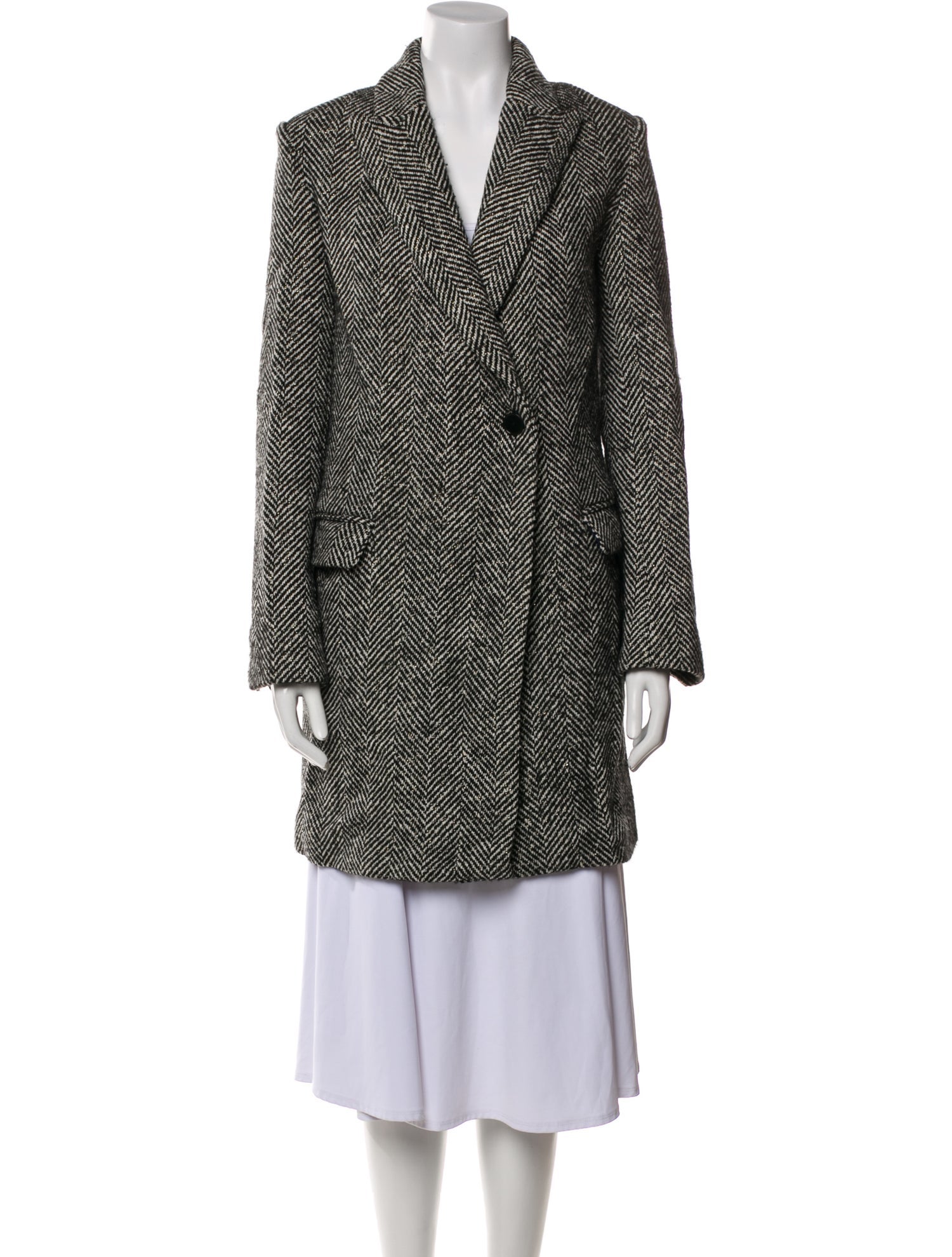 Zadig & Voltaire Wool Striped Coat