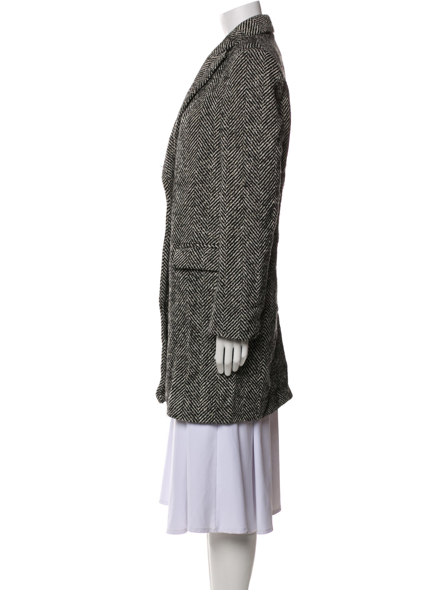 Zadig & Voltaire Wool Striped Coat