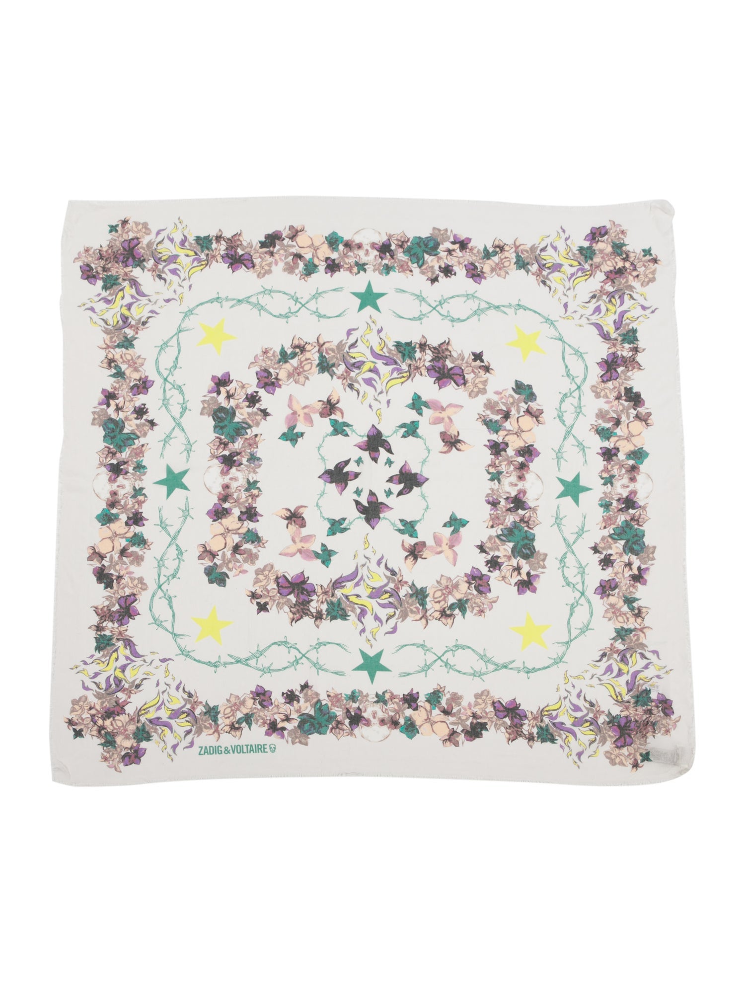 Zadig & Voltaire Floral Print Scarf w/ Tags