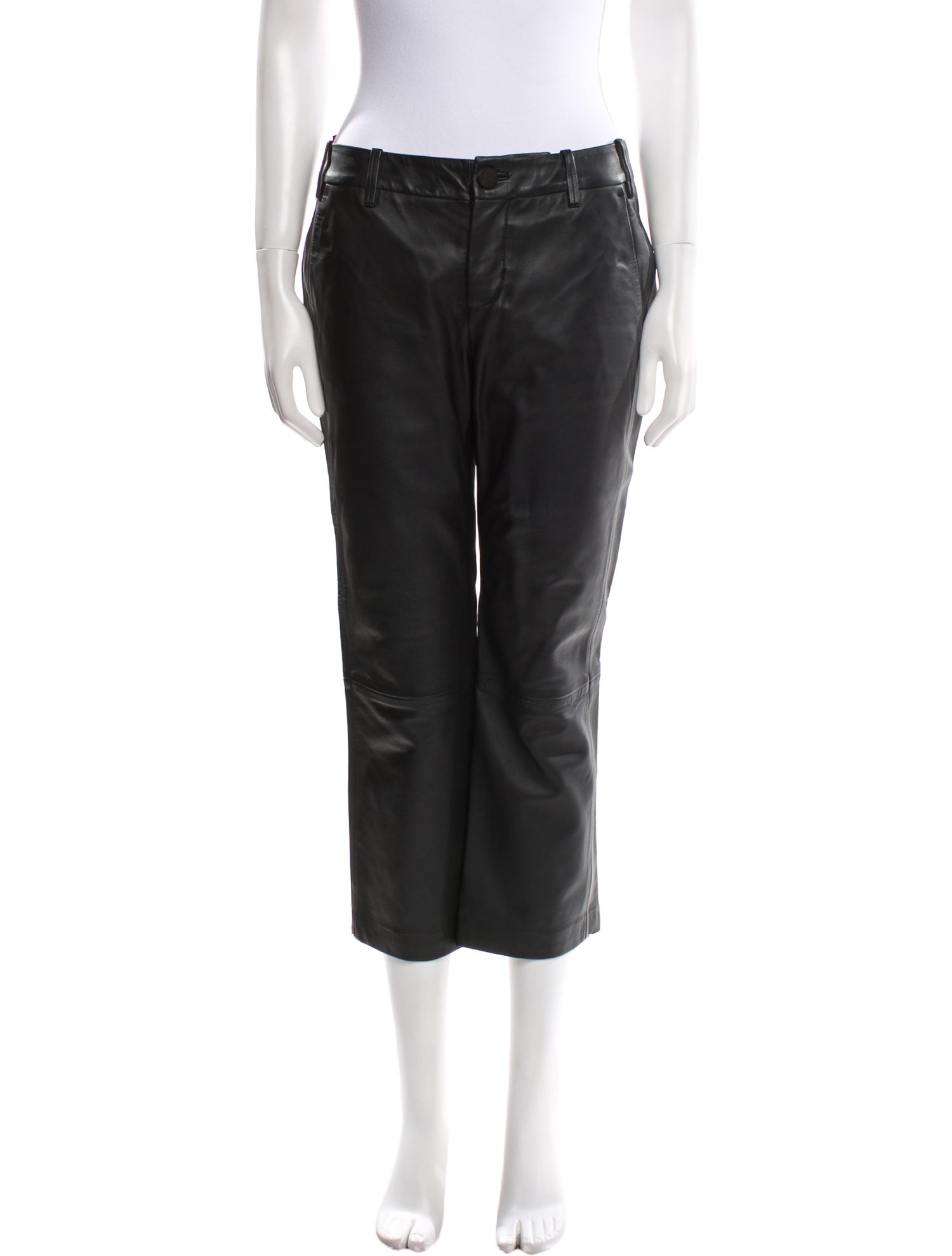 Zadig & Voltaire Lamb Leather Straight Leg Pants