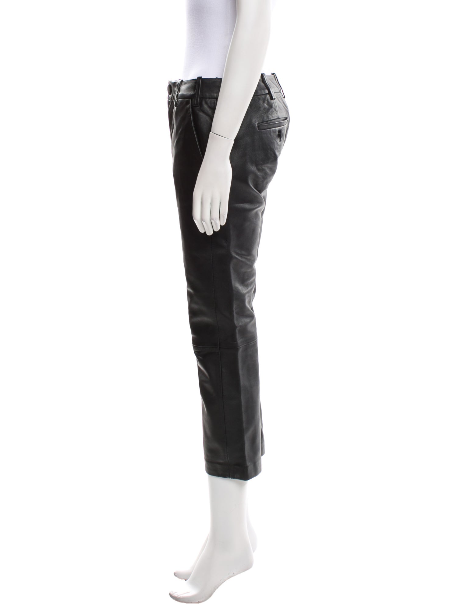 Zadig & Voltaire Lamb Leather Straight Leg Pants