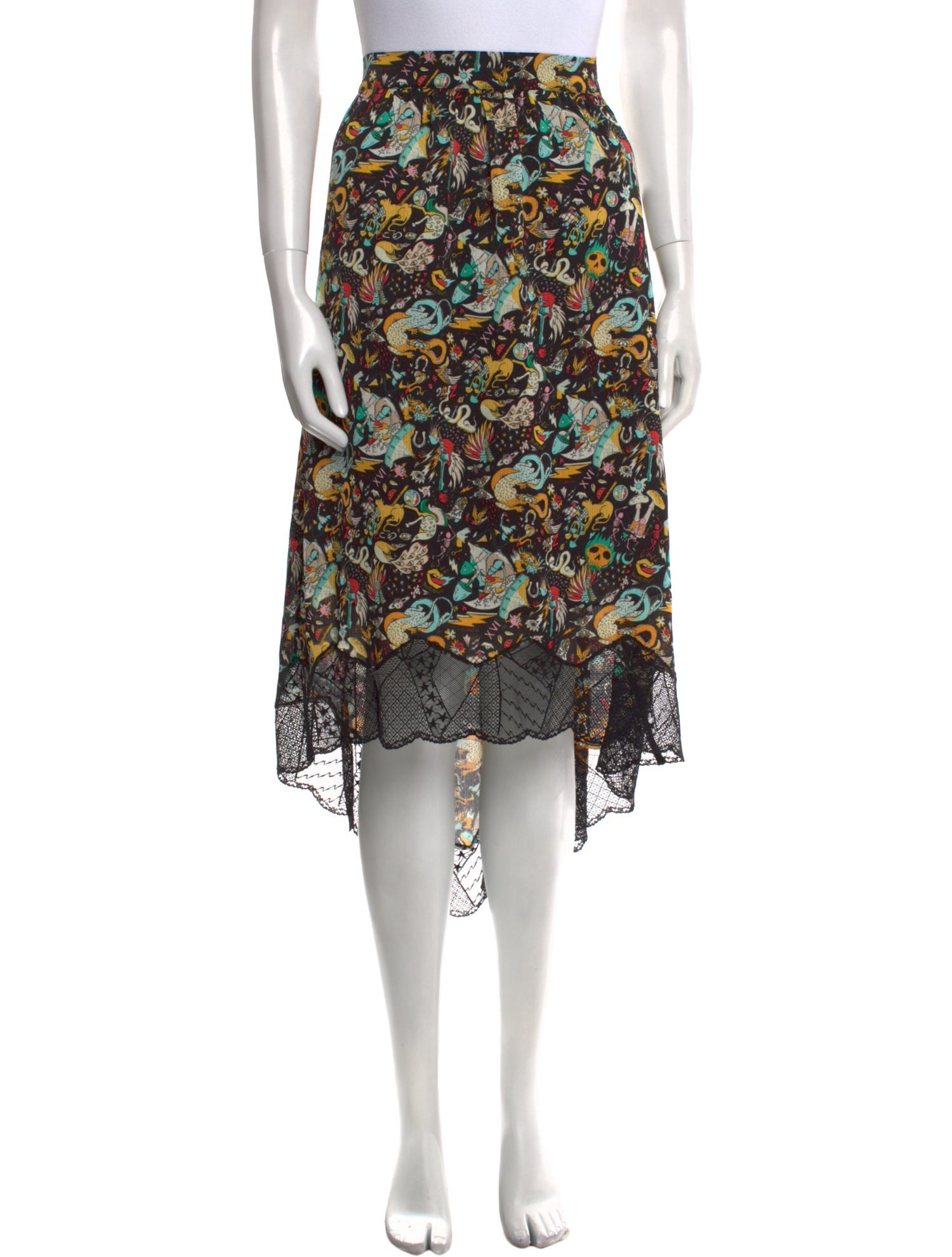 Zadig & Voltaire Printed Midi Length Skirt