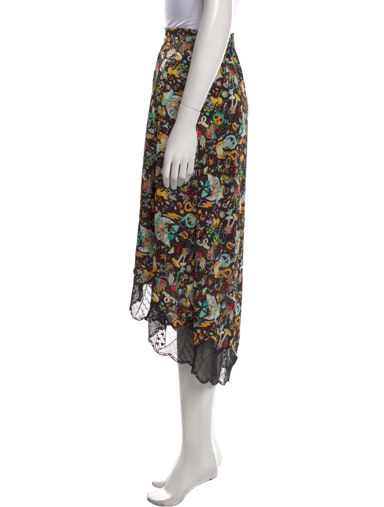 Zadig & Voltaire Printed Midi Length Skirt