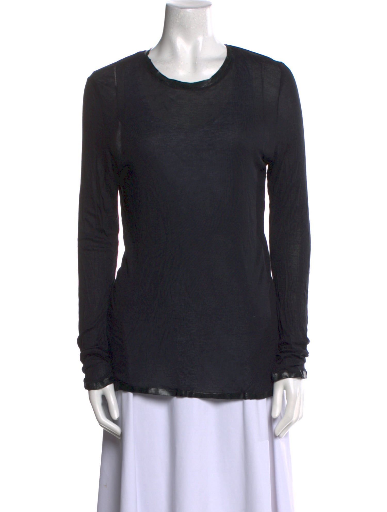 Zadig & Voltaire Scoop Neck Long Sleeve Top