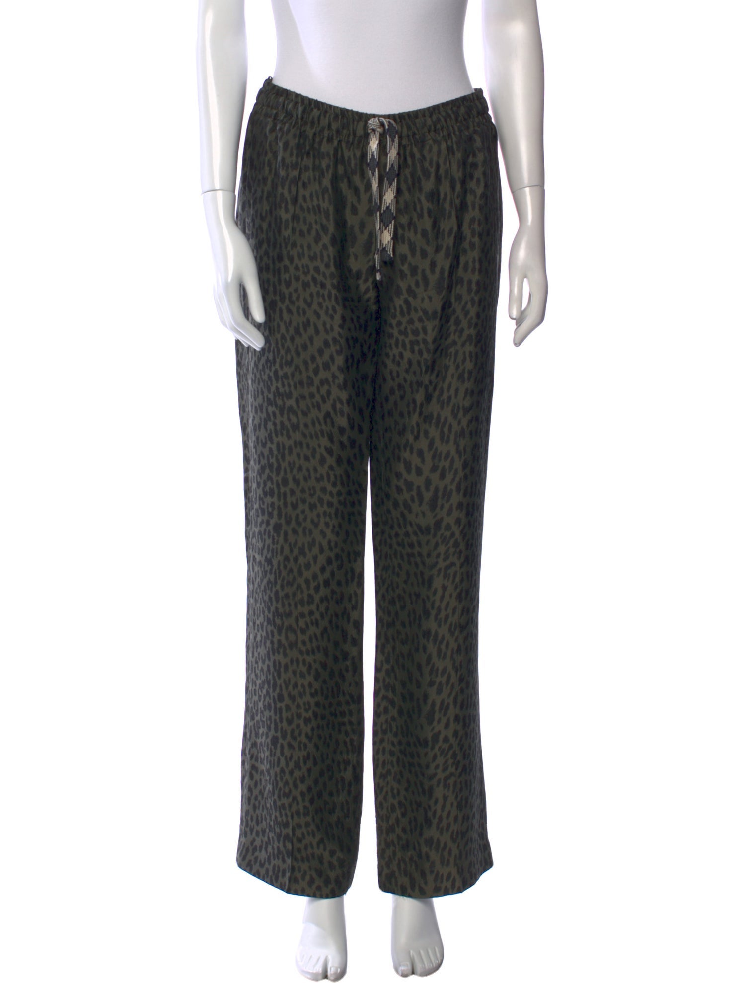 Zadig & Voltaire Animal Print Wide Leg Pants