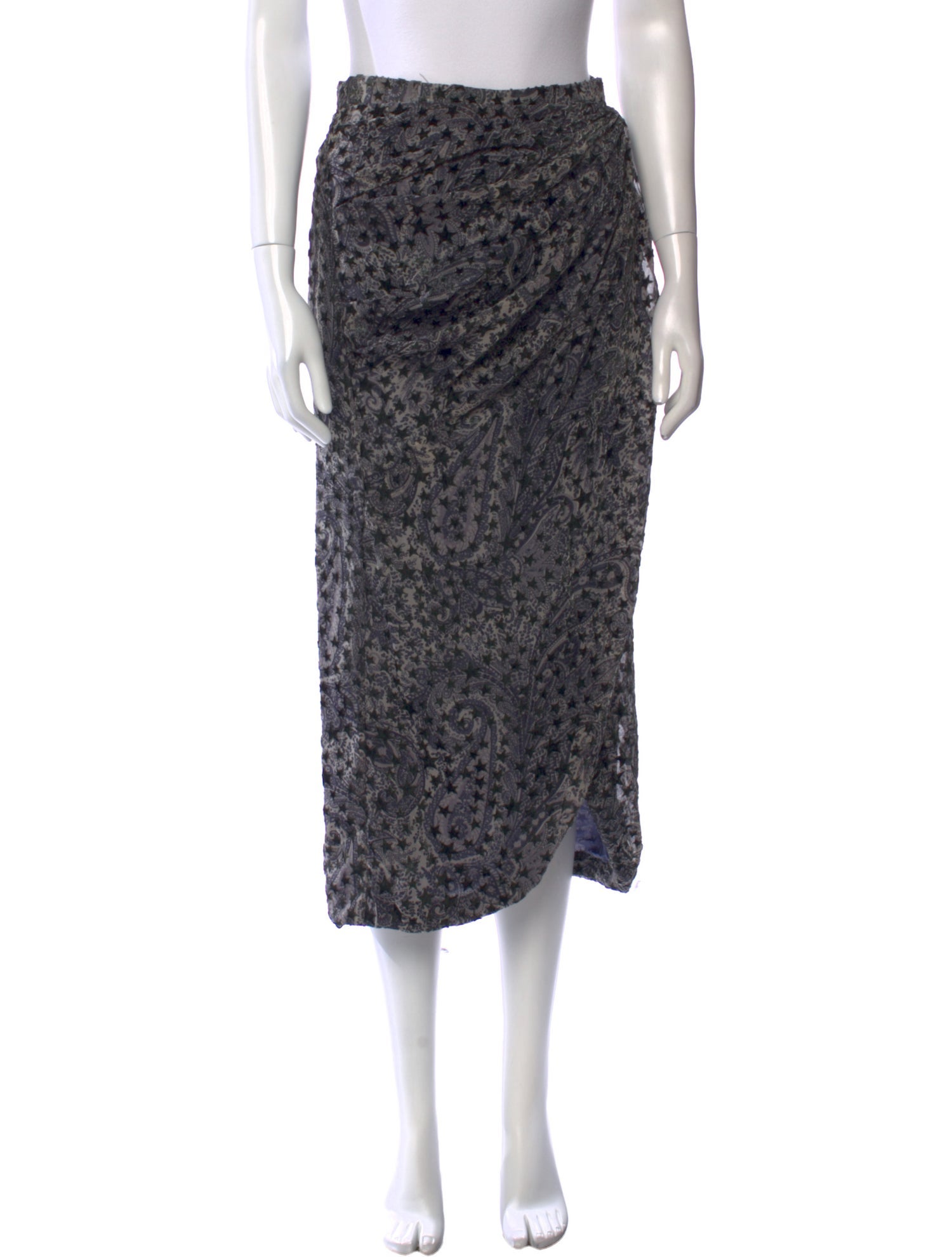 Zadig & Voltaire Paisley Print Midi Length Skirt