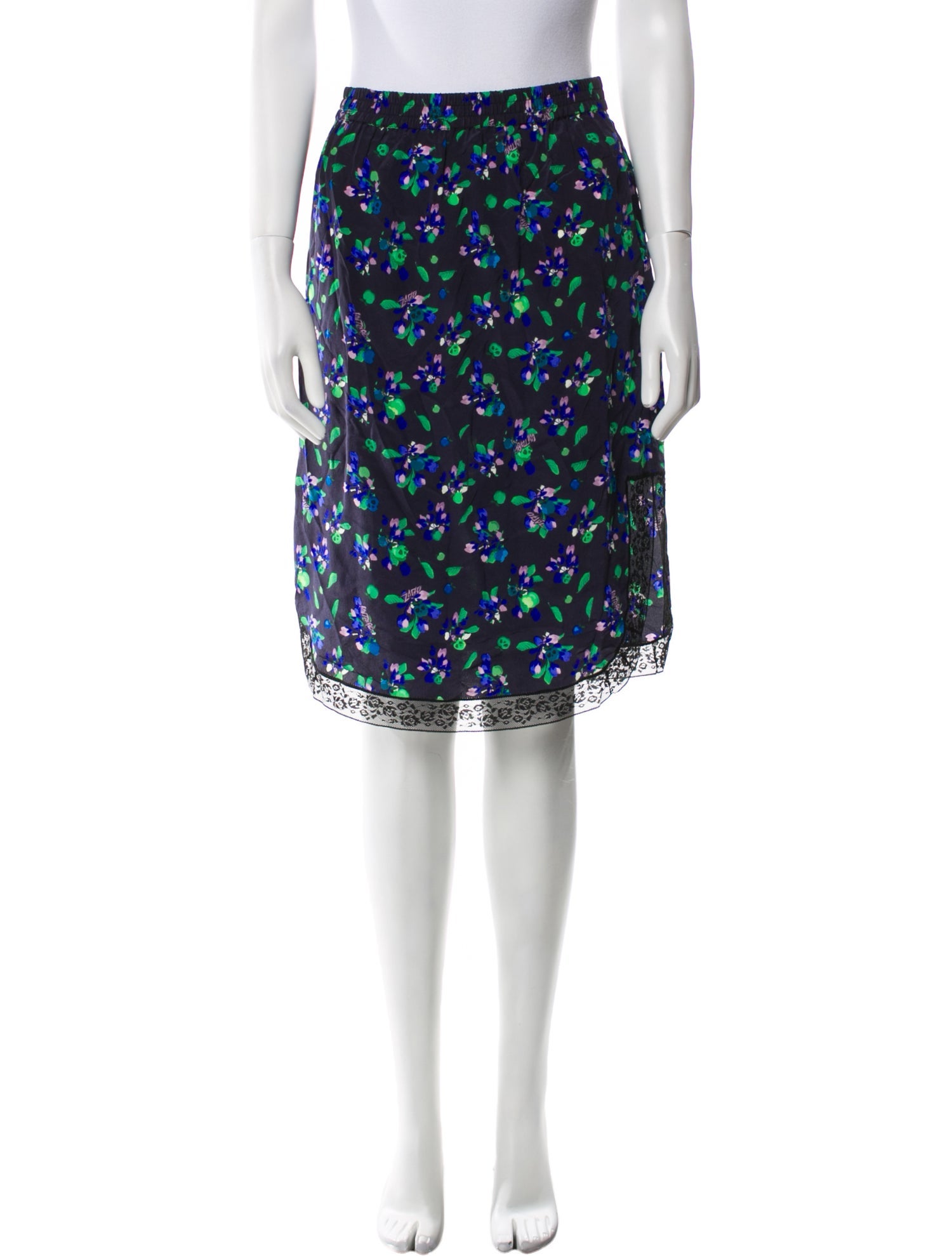 Zadig & Voltaire Floral Print Knee-Length Skirt w/ Tags