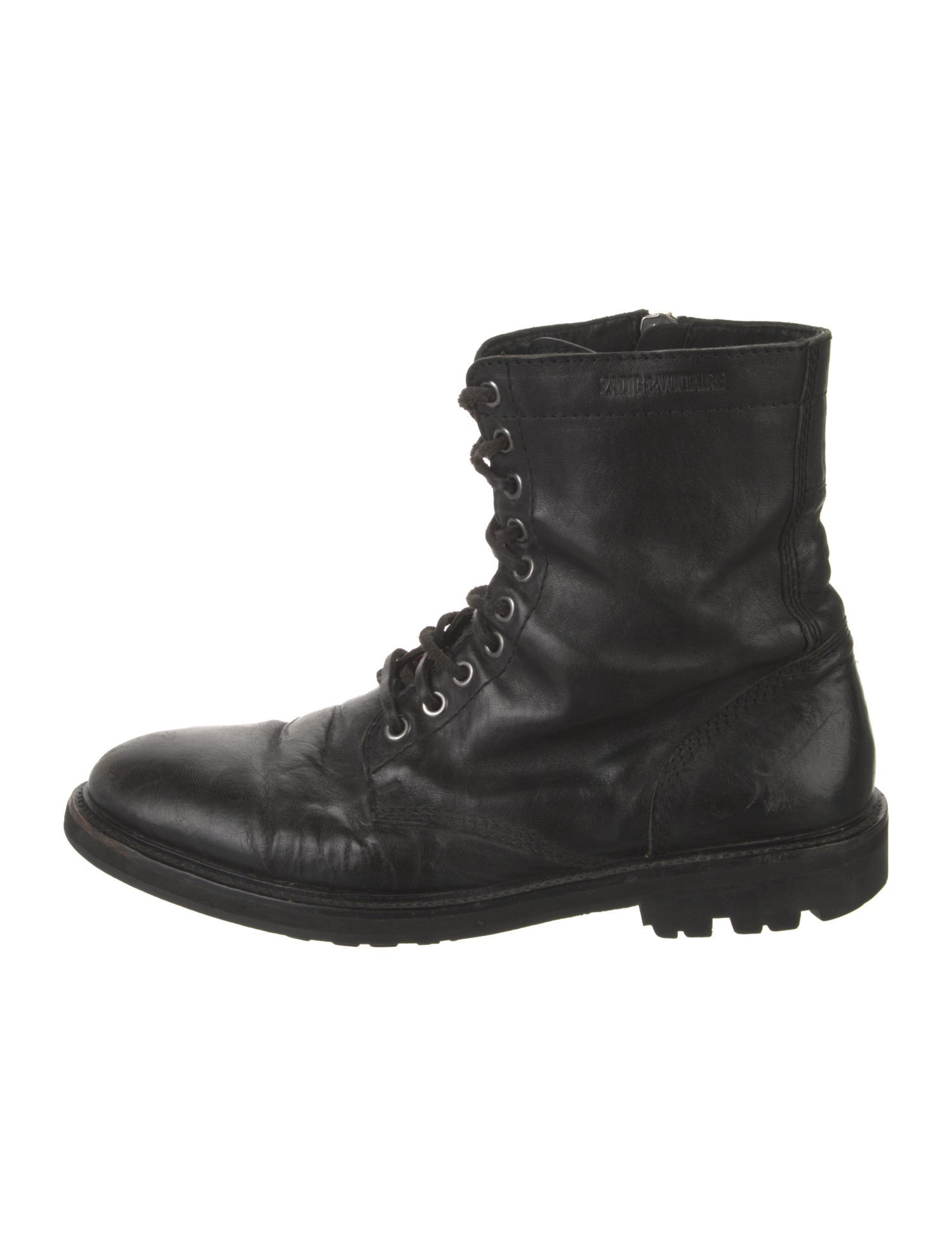 Zadig & Voltaire Leather Combat Boots