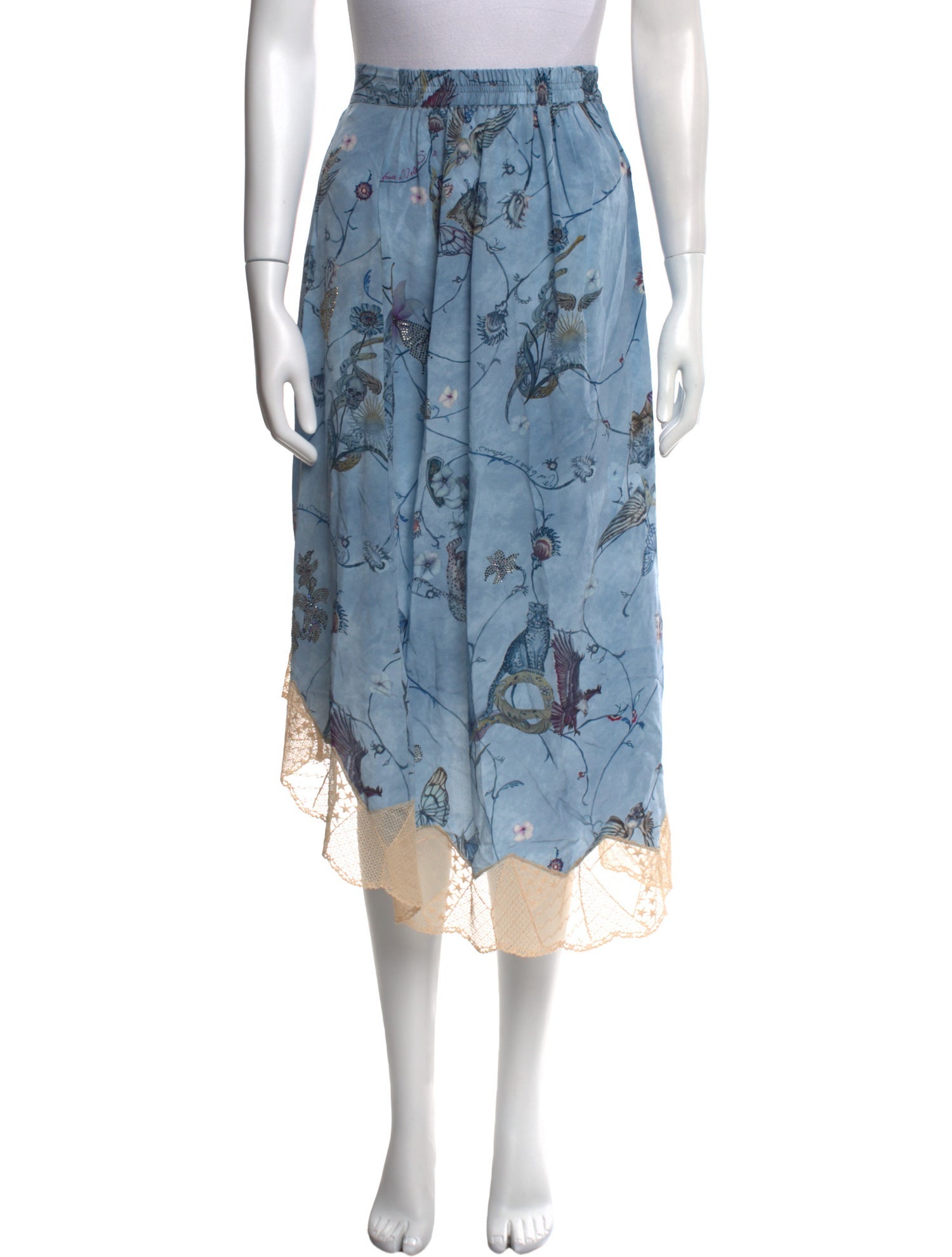 Zadig & Voltaire Silk Midi Length Skirt
