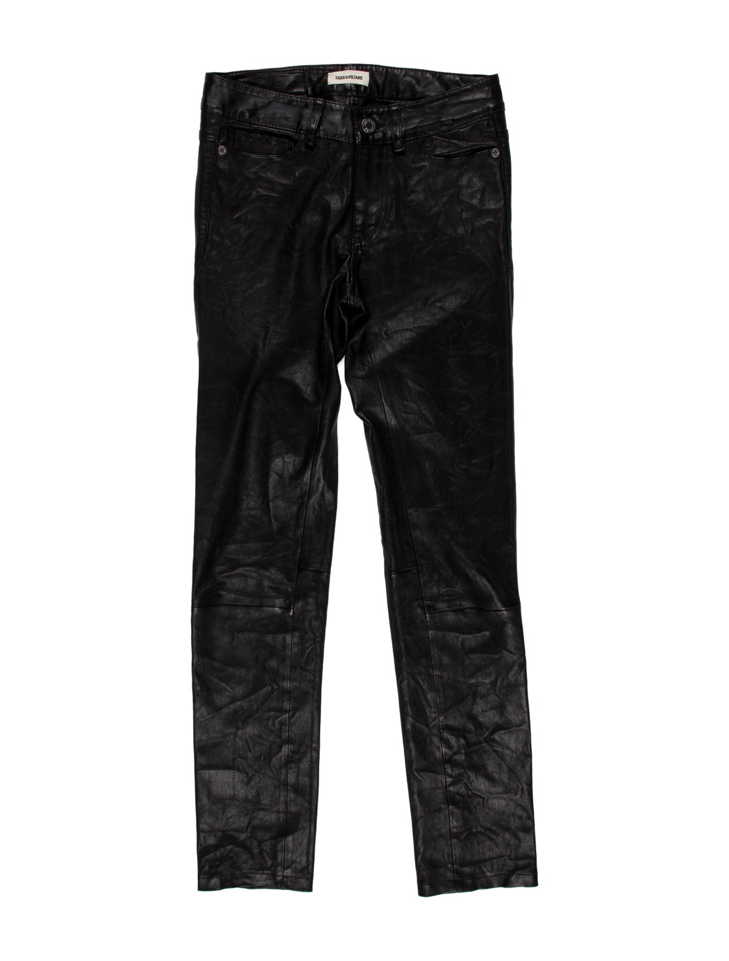 Zadig & Voltaire Lamb Leather Skinny Leg Pants