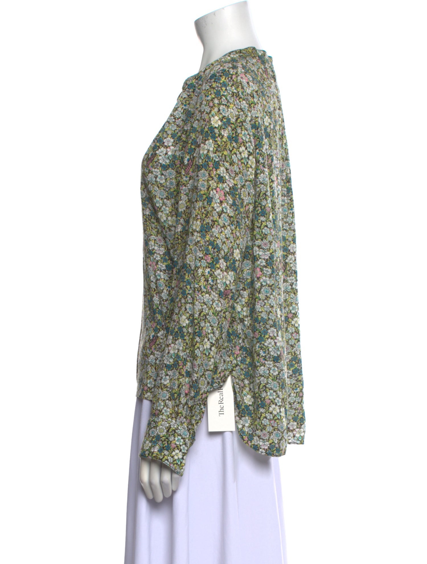 Zadig & Voltaire Floral Print V-Neck Blouse